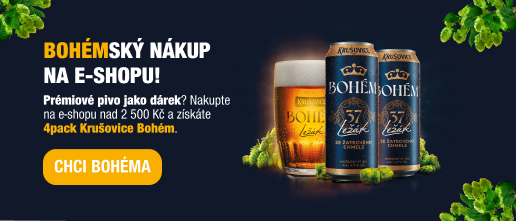 K nakupu pivo Bohem zdarma 